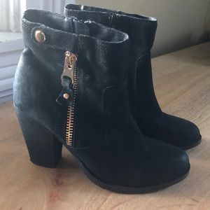 Aldo Suede Black Booties